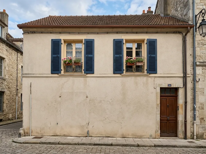 Photo d'une façade nue avant ajout d'un élément par le mode Composition du studio visuel Intellex